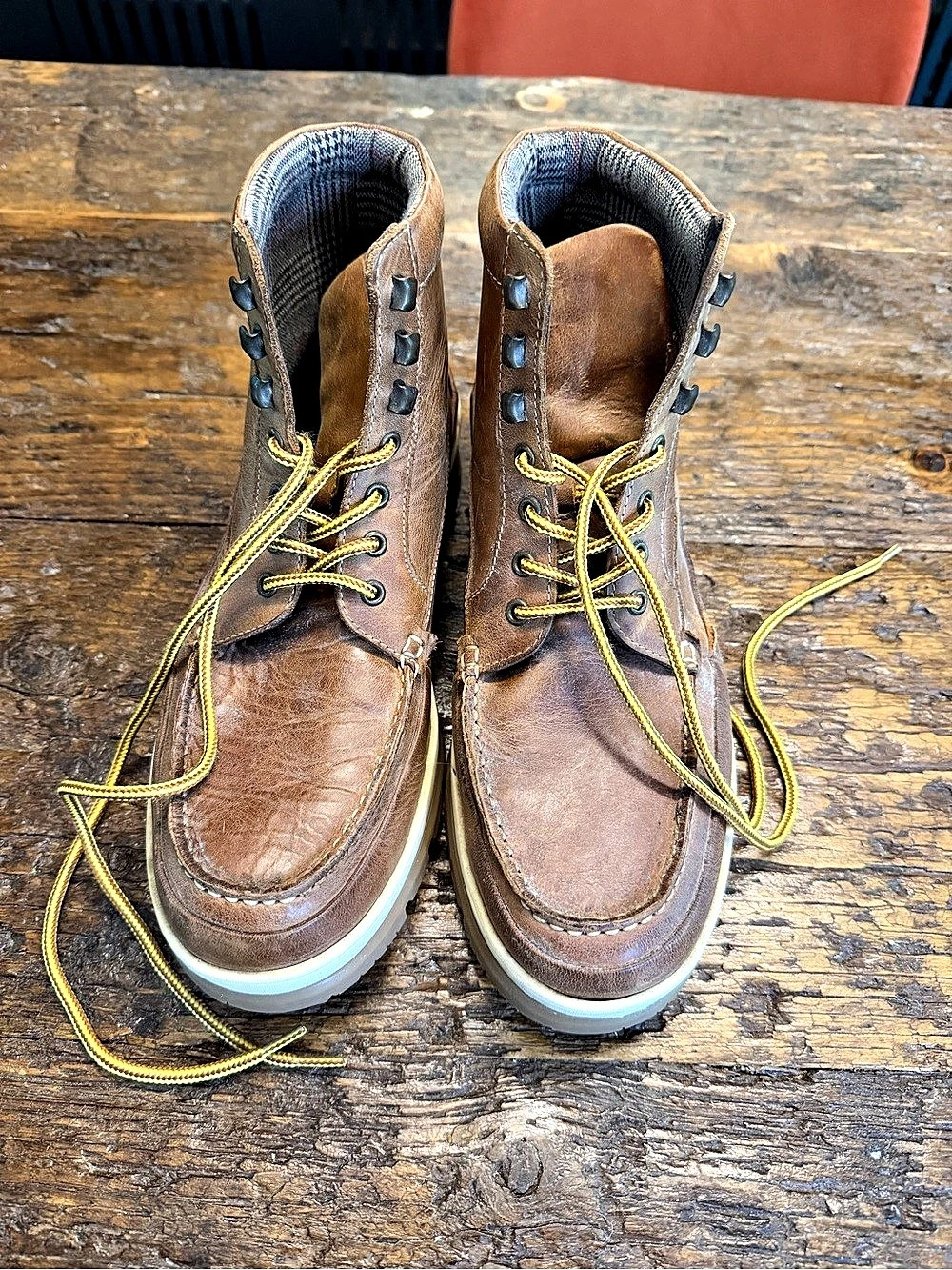 Franco Fortini Montana Leather Boots US 9.5 Brown